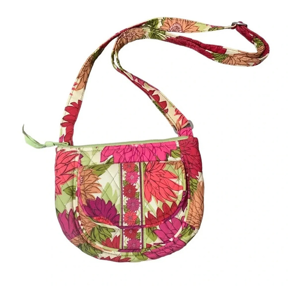 Vera Bradley Hello Dahlia Lizzy Crossbody Handbag - Picture 1 of 7